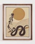 Ankle Biters Surf Skeleton Art Print