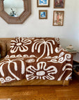 Hanalei Plush Throw - Mocha & Cream
