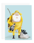 Santa Fisherman Greeting Card