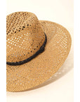 Loose Weave Braid Band Sun Hat