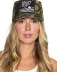 Salty Moms Trucker Hat: Camo