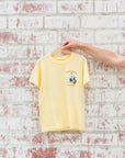 Butter Yellow Kids Peacock Tee