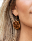 Chromatic Hues Wood Bead Rope Earrings