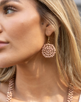 Chromatic Hues Wood Bead Rope Earrings