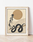 Ankle Biters Surf Skeleton Art Print