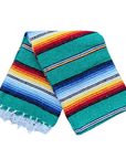 Authentic Mexican Blanket - Northern Lights - Teal Green