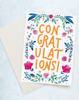 Congrats Floral Graduation Card