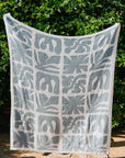 Lanai Plush Throw - Slate Blue
