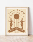 Live Slow Surf Small Art Print