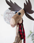Recycled Wood and Iron Moose