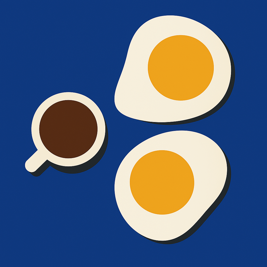 Eggs and Coffee Print