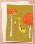 Giraffes New Baby Card