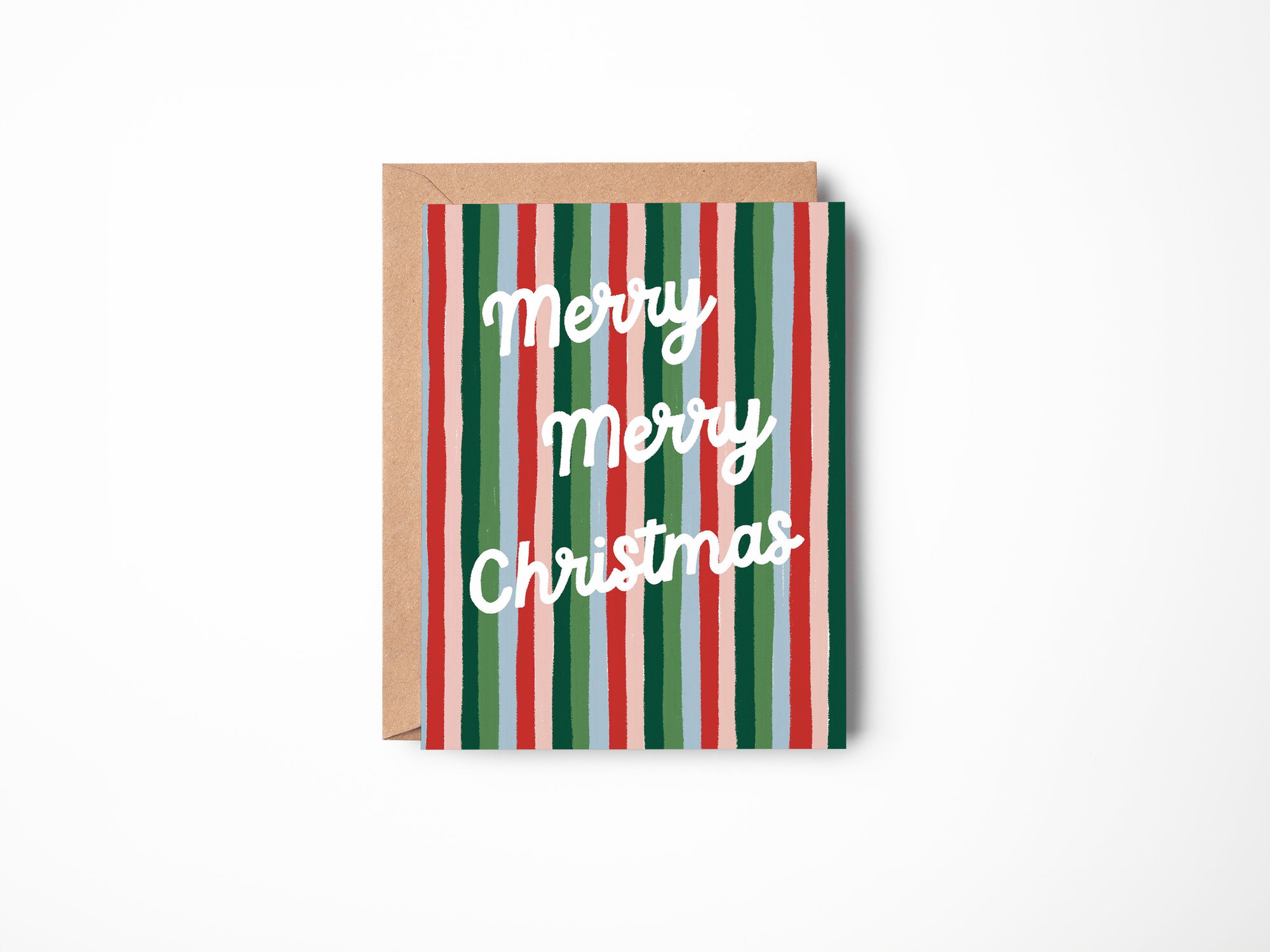 Merry Merry Striped Card