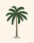 Palm Tree Decorated With Flowers Art Print