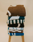Lanai Plush Throw - Slate Blue