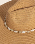 Sea Shell Floppy Straw Hat