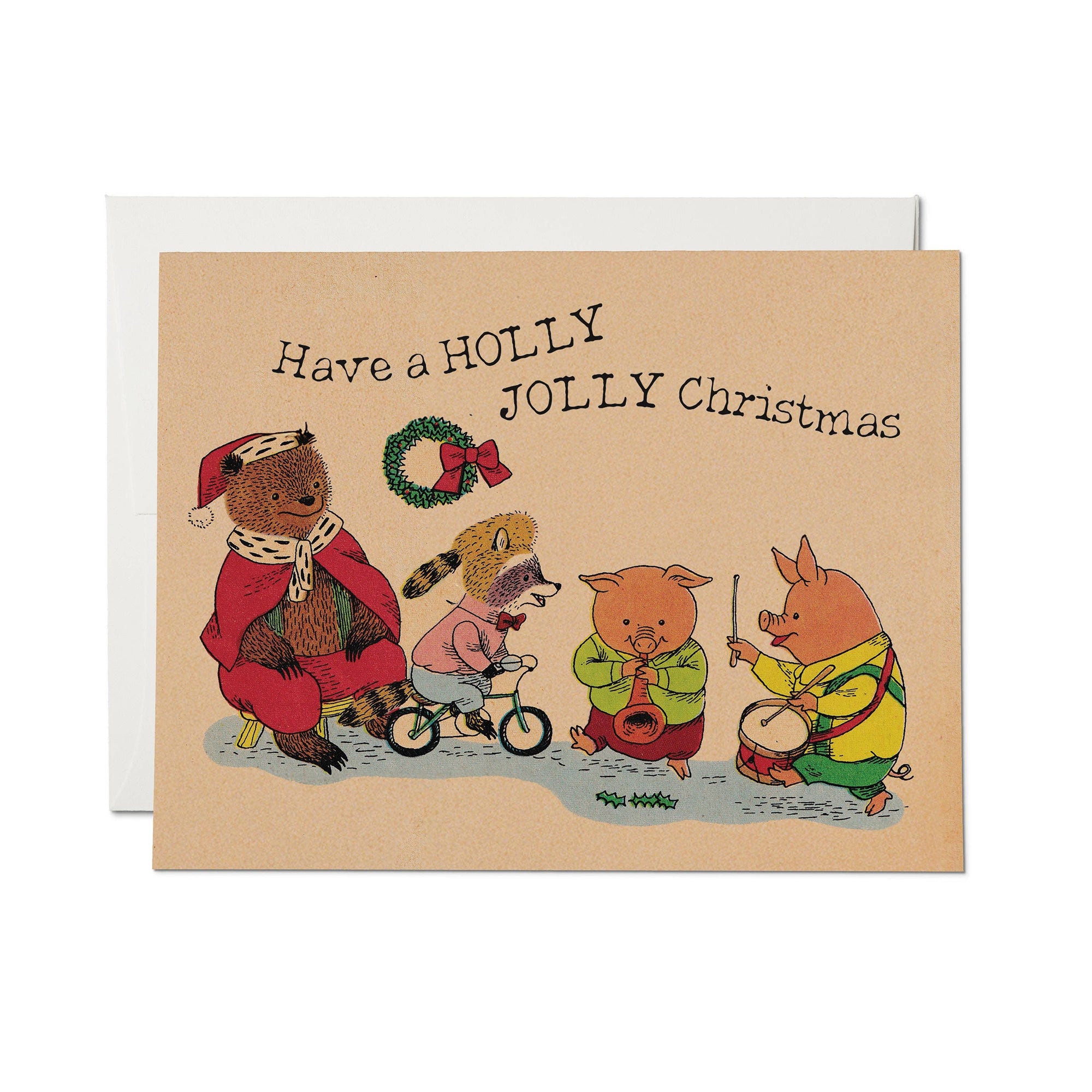 Holly Jolly Greeting Card