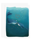 Whales in Love Greeting Card