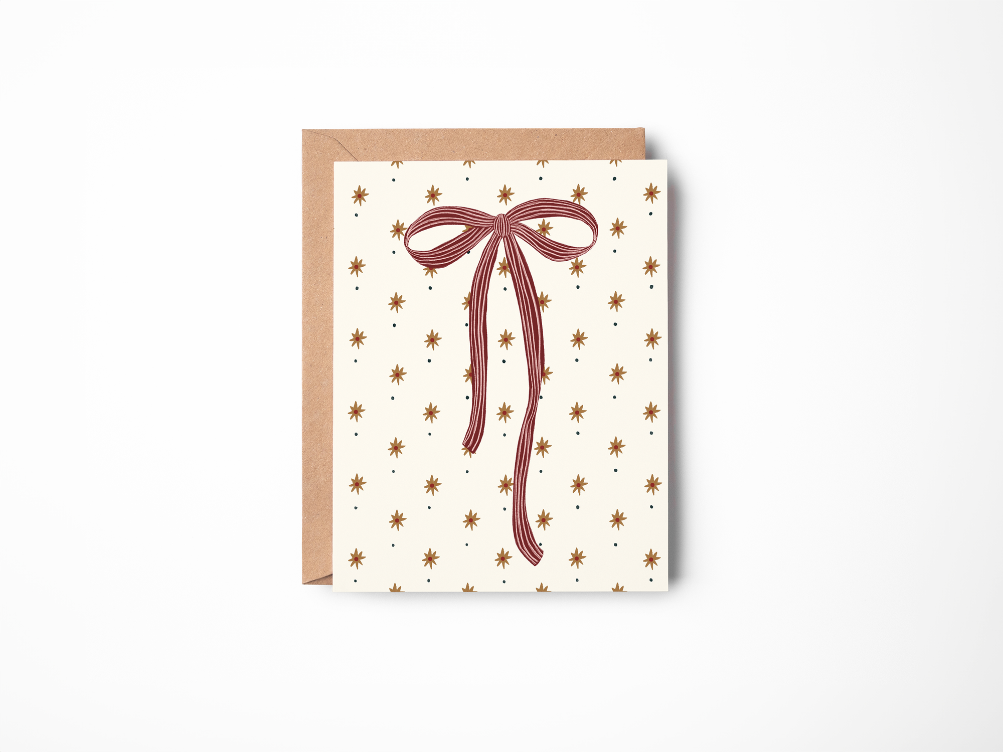 Holiday Bow Pattern Card