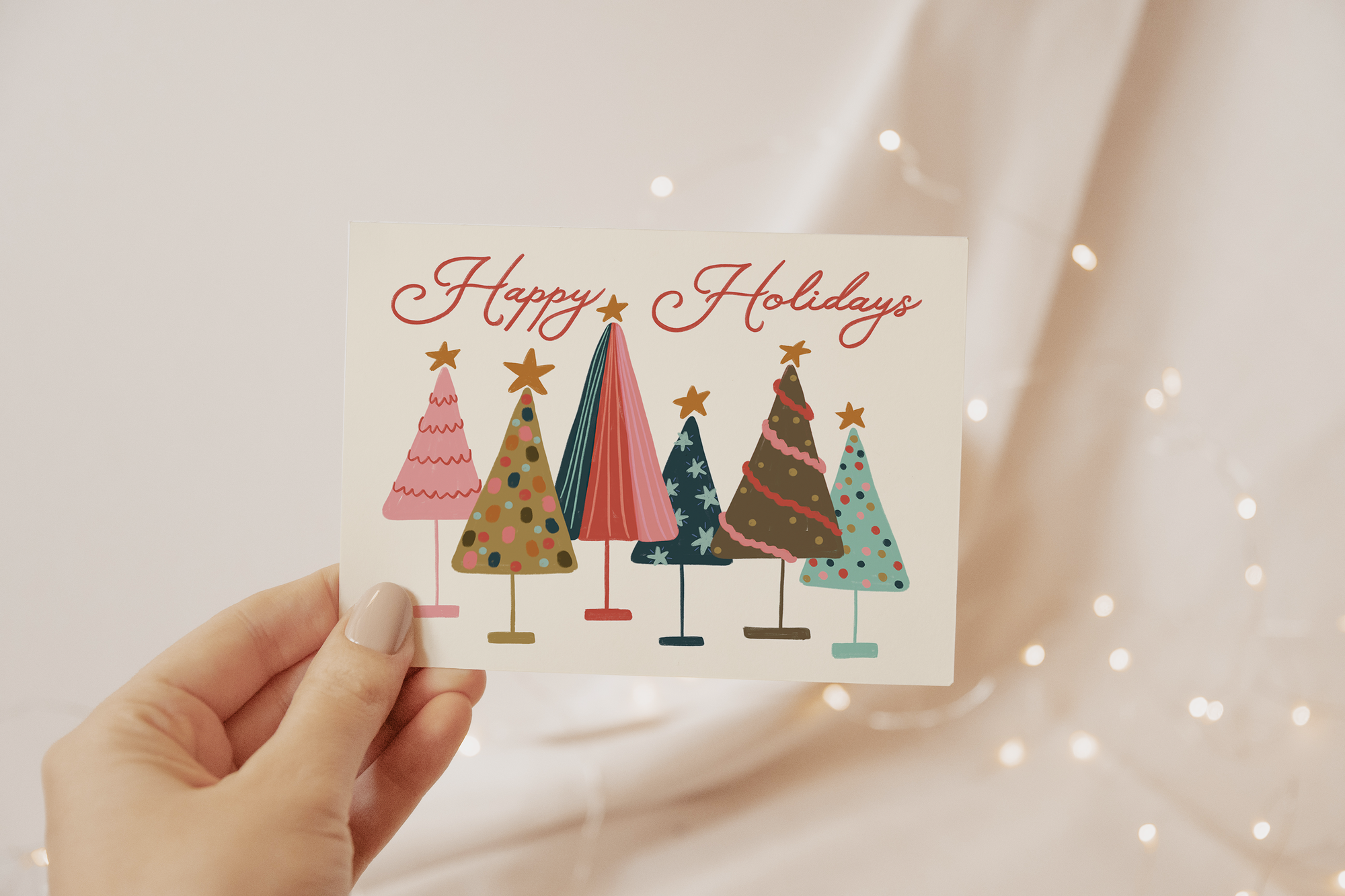 Happy Holidays Tree Card