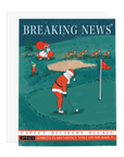 Santa Golfing Greeting Card