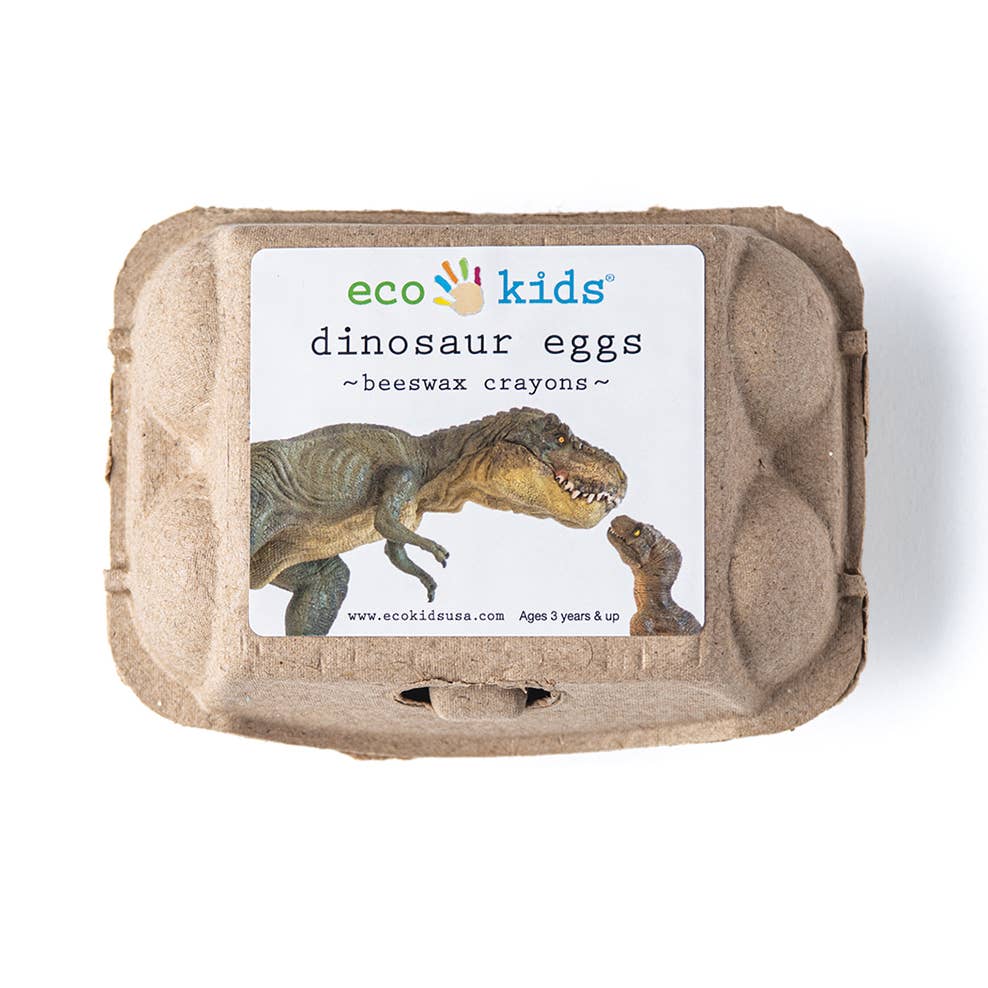 Beeswax Crayons - Dinosaur Eggs - 6 Colors