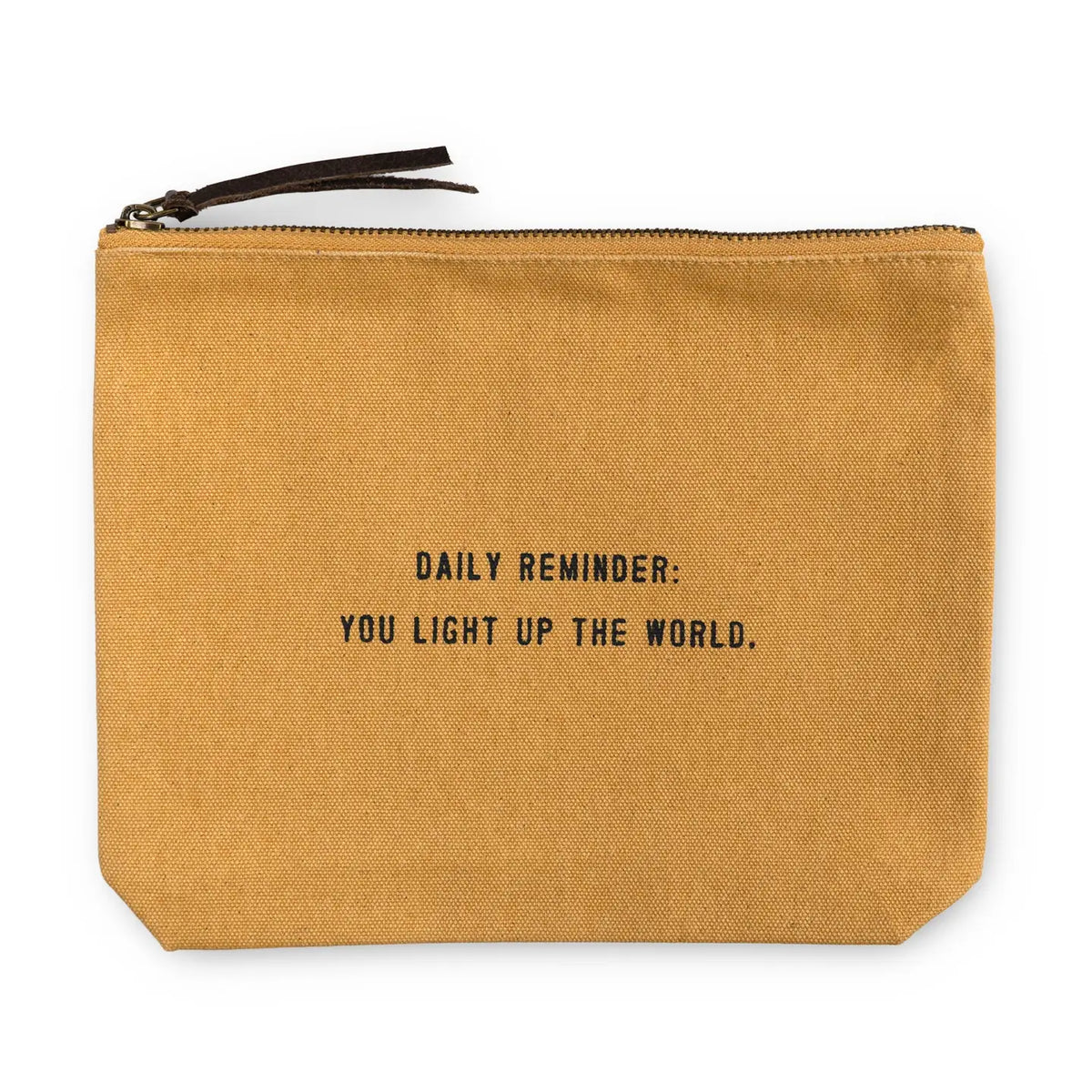 Daily Reminder Canvas Zip Bag