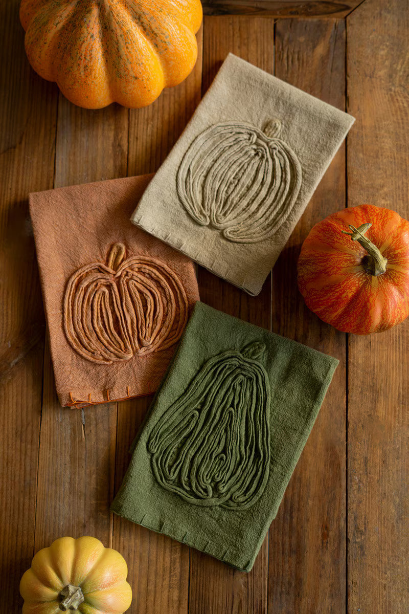 Embroidered Thanksgiving Tea Towel