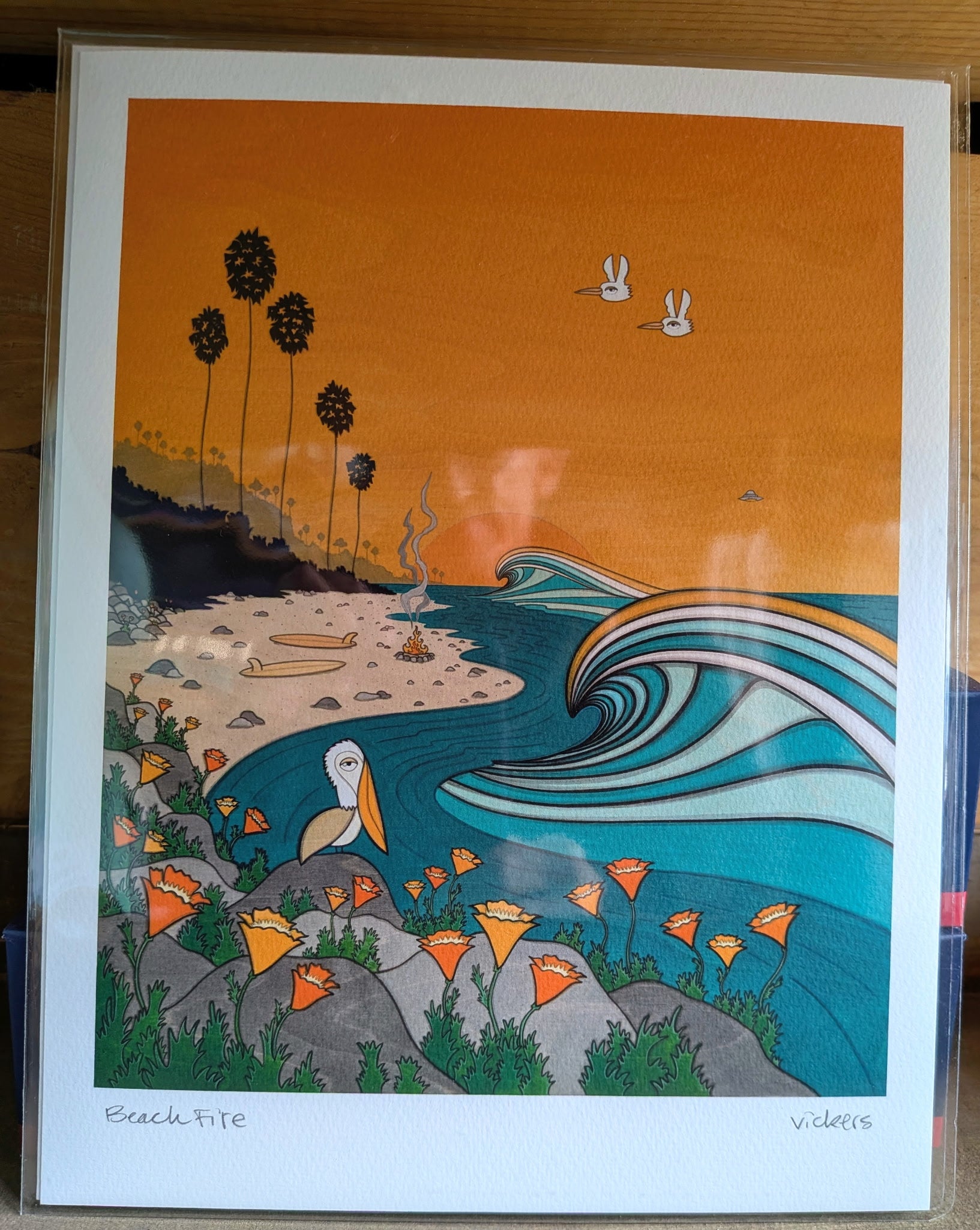 Beach Fire Print