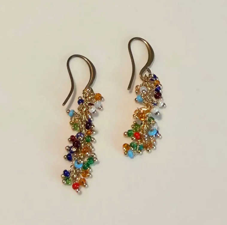 Wisteria Drop Earrings: Multi Quartz