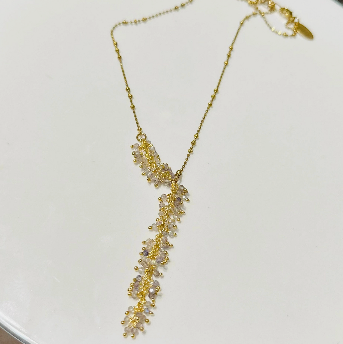 Wisteria Y Necklace : Labradorite