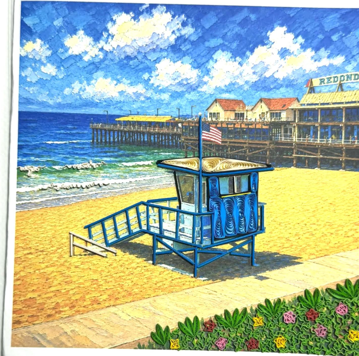 Lifeguard Tower RB Quilling Card