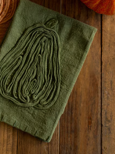 Embroidered Thanksgiving Tea Towel