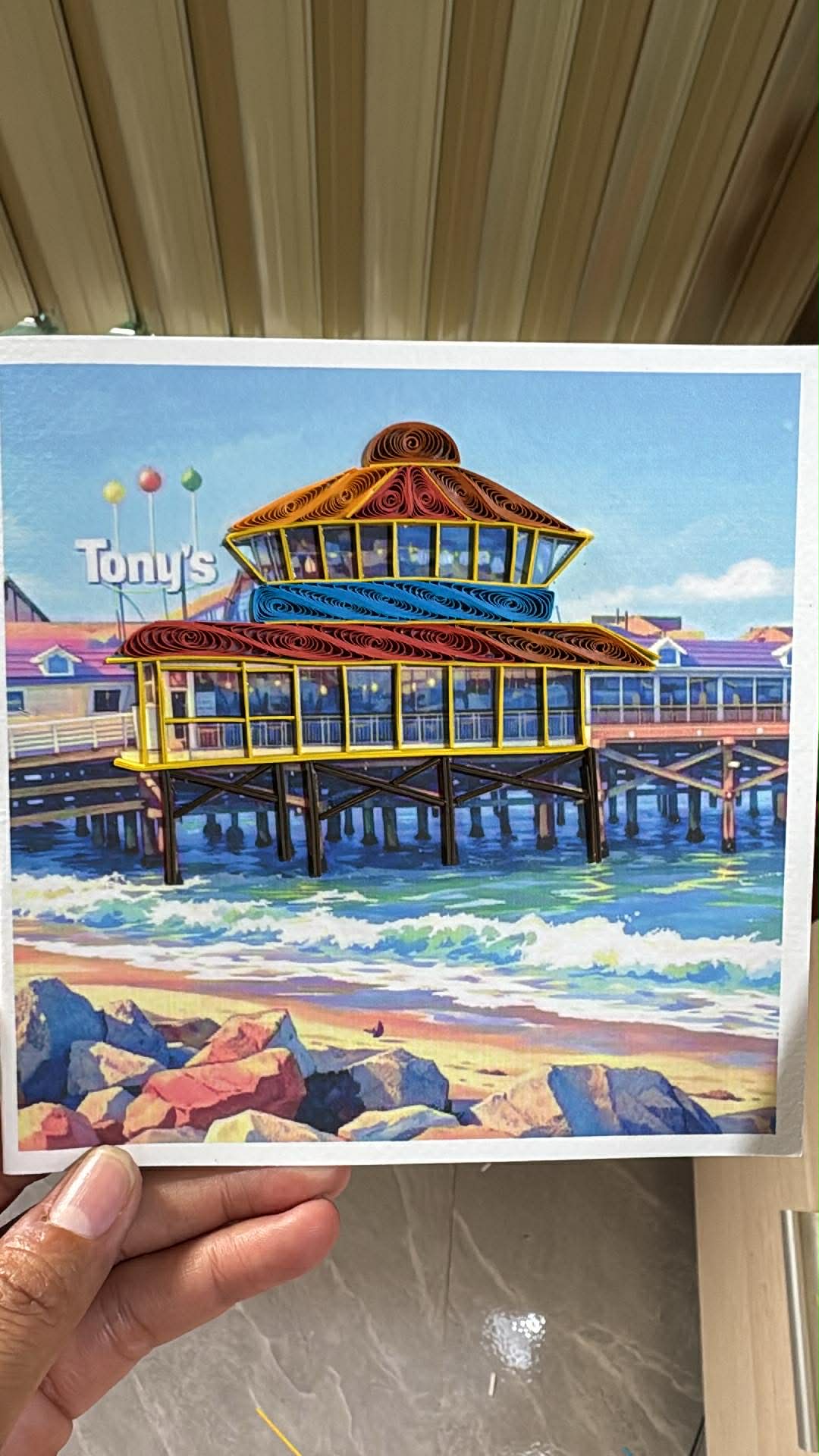 Tony's on the Pier Quilling Card