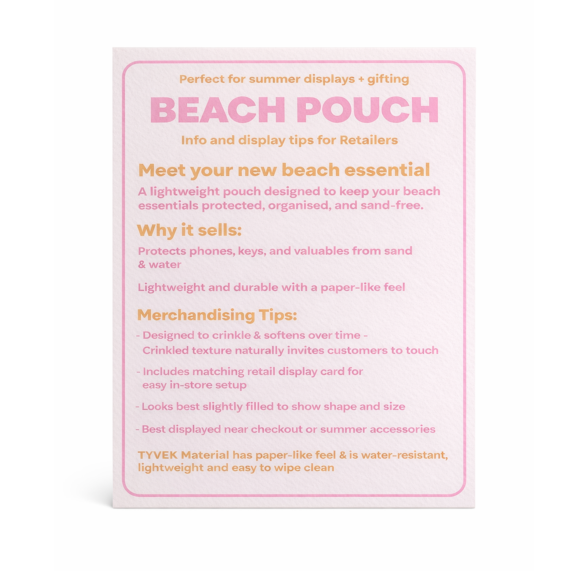 Palm Tree Sand-Proof Beach Pouch
