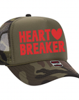 Heart Breaker Trucker hat: Red / Pink