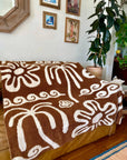 Hanalei Plush Throw - Mocha & Cream