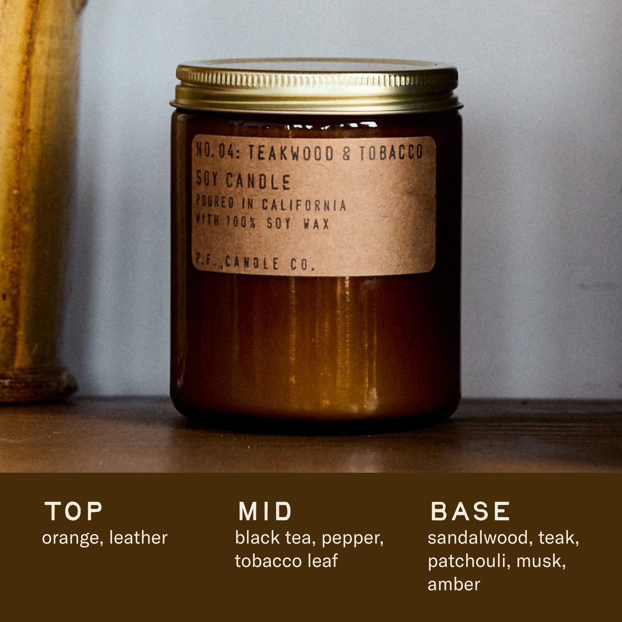 Teakwood &amp; Tobacco - 7.2 oz Standard Soy Candle