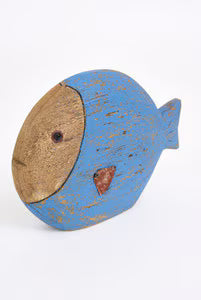 Round Fish, Wood, Blue