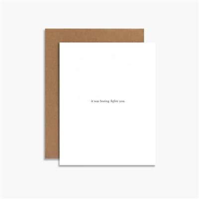 Boring Before You Card