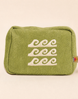 Olive Wave Makeup Bag