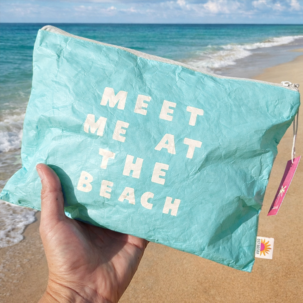Meet Me At The Beach Sand Proof Pouch