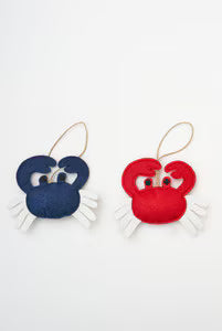 Crab Felt Ornament