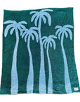 Dancing Palms Plush Throw - Evergreen