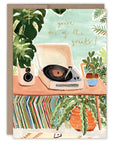 Record Player One Of The Greats Birthday Card