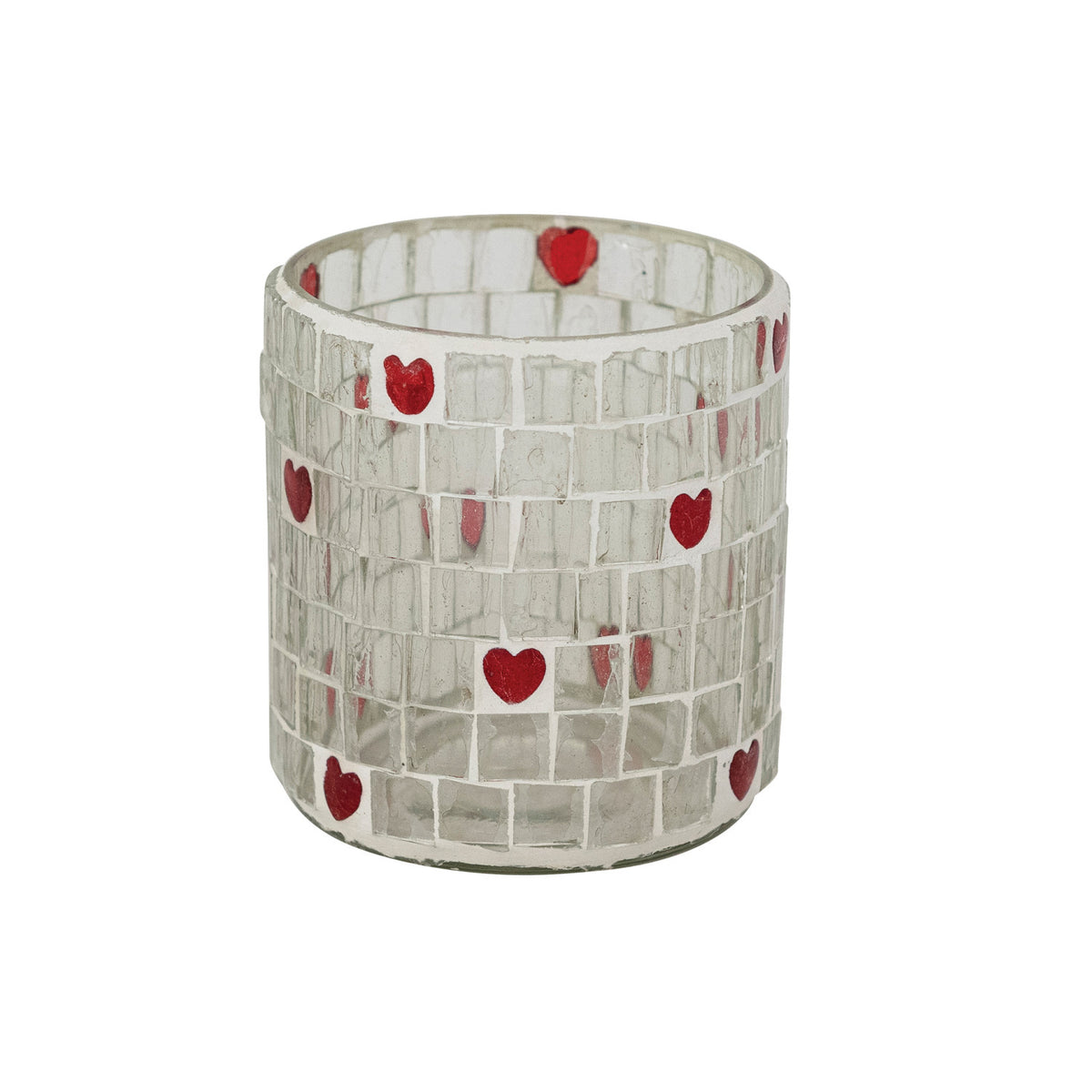 Mosaic Heart Votive Holder