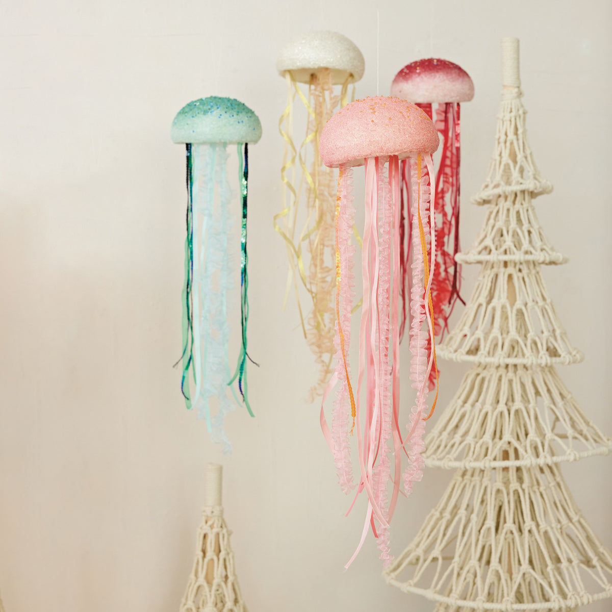Hanging Foam Jellyfish with Ribbon Tentacles