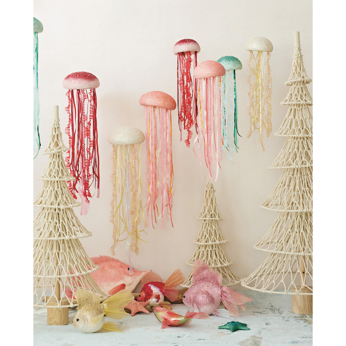 Hanging Foam Jellyfish with Ribbon Tentacles