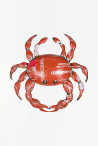 Large Recycled Metal Crab Figure