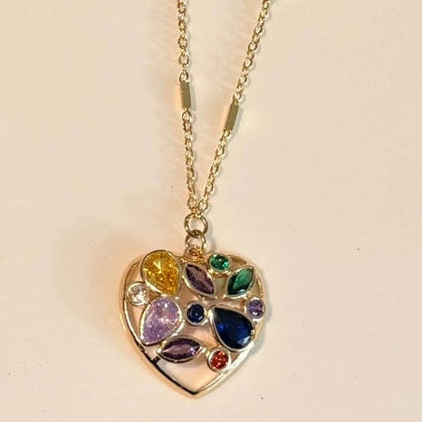 Rainbow Heart Necklace